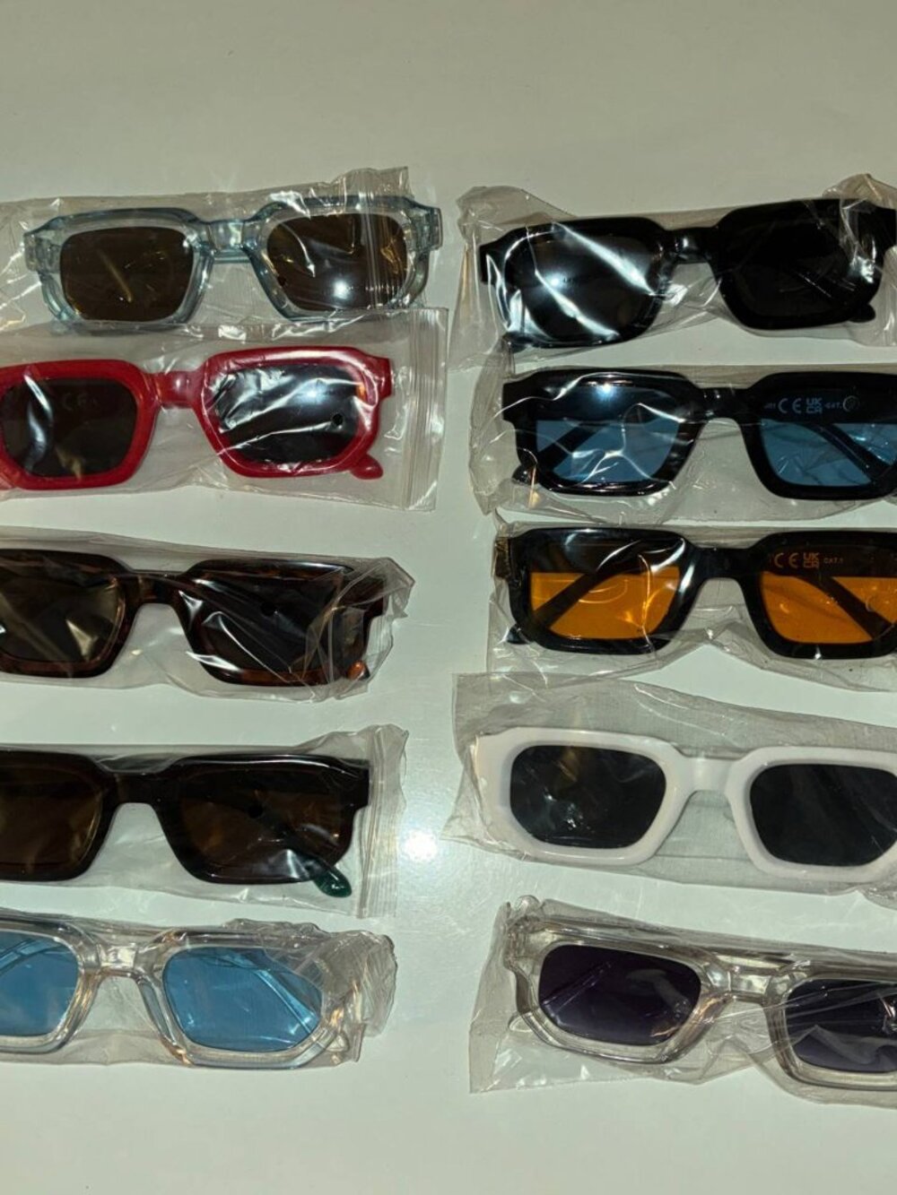 Lot Of 10 Square Sunglasses Eyeglasses - Brand New Bundle